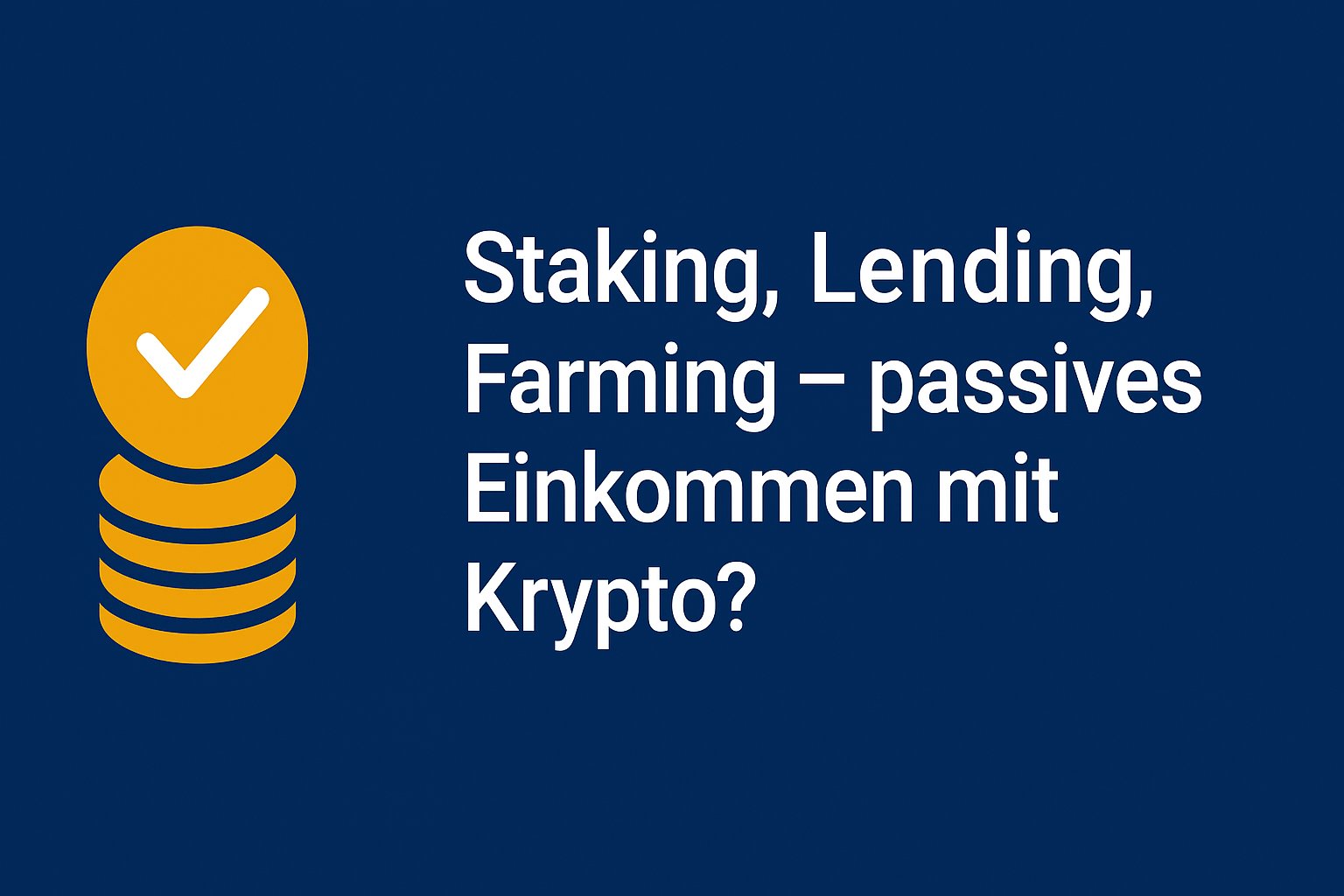 Staking, Lending, Farming – passives Einkommen mit Krypto?